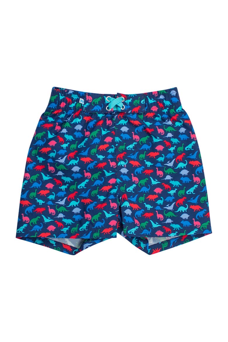 Toddler Boys UPF50+ Swim Trunks, Main, color, Navy Dino Roar