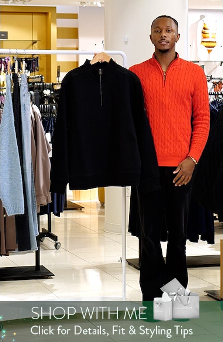 Sidney Cotton Piqué Half Zip Pullover, sales video thumbnail