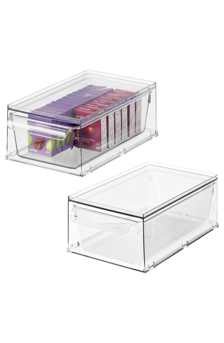 iDesign Stackable Storage Drawer for Fridge, Pantry, or Under Kitchen Sink - Clear, Alternate, color, Clear