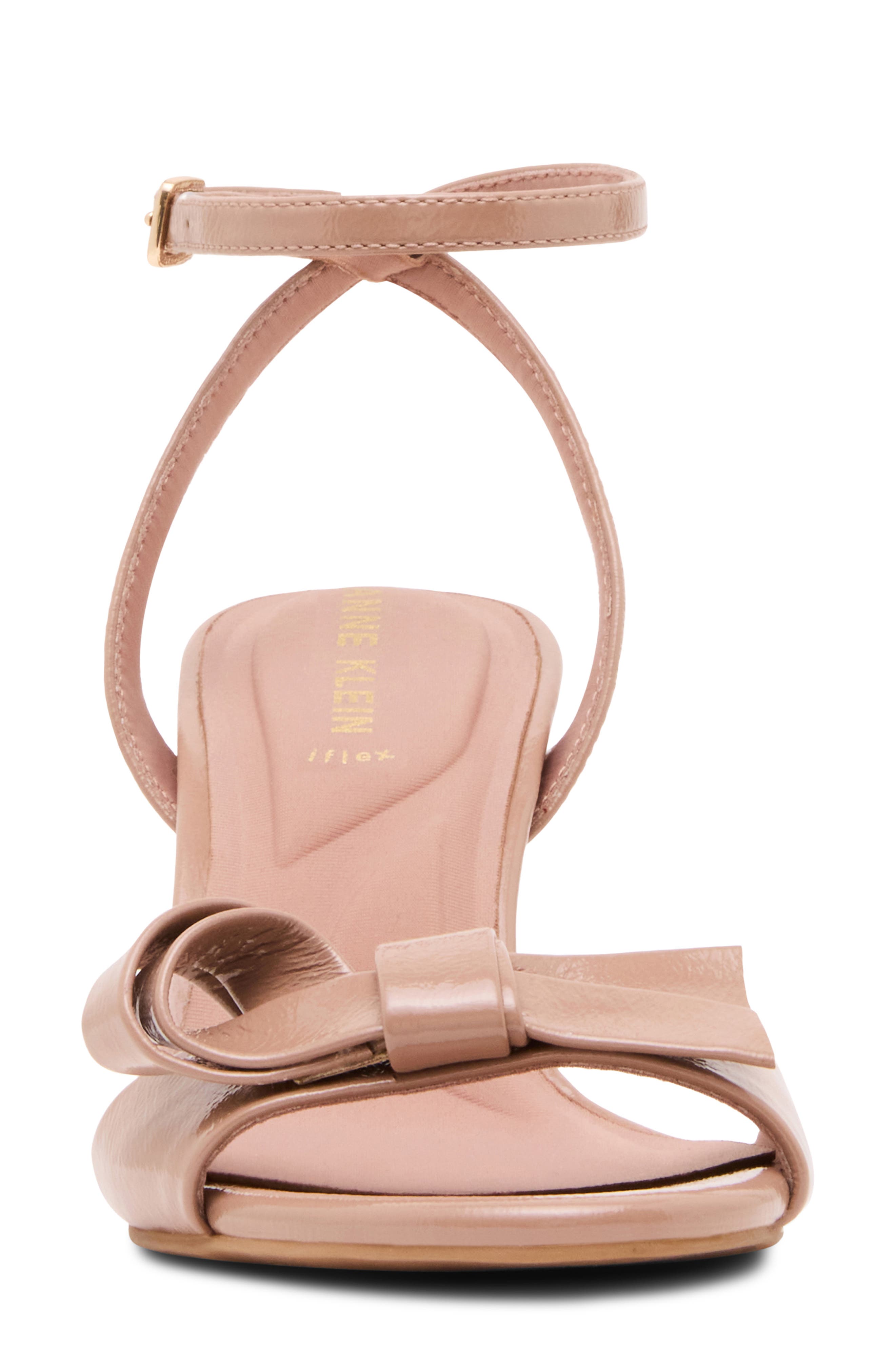 Jeanne Ankle Strap Sandal, Alternate, color, NUDE CRINKLE PA