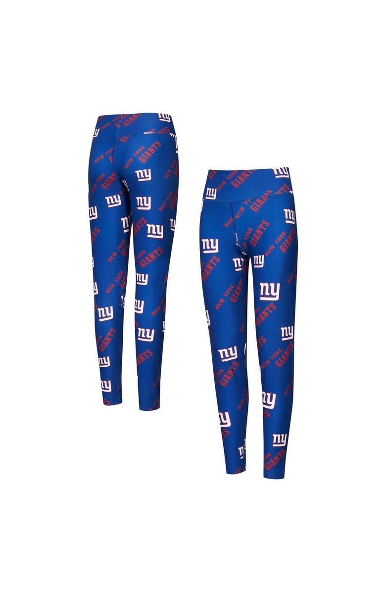 CONCEPTS SPORT Women's Concepts Sport Royal New York Giants Breakthrough Allover Print Knit Sleep Leggings, Main, color, Royal