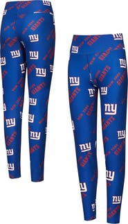 CONCEPTS SPORT Women's Concepts Sport Royal New York Giants Breakthrough Allover Print Knit Sleep Leggings