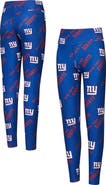 CONCEPTS SPORT Women's Concepts Sport Royal New York Giants Breakthrough Allover Print Knit Sleep Leggings