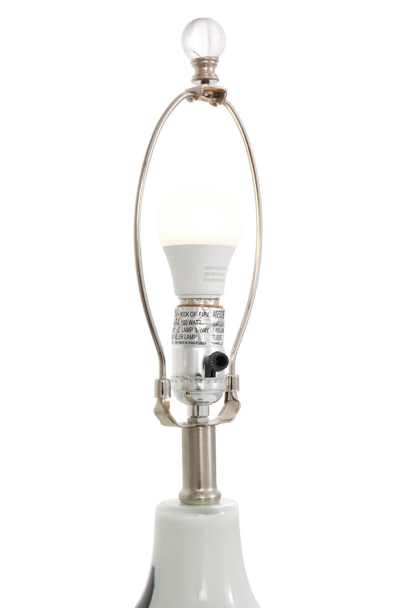 WILLOW ROW White Glass Table Lamp, Alternate, color, 