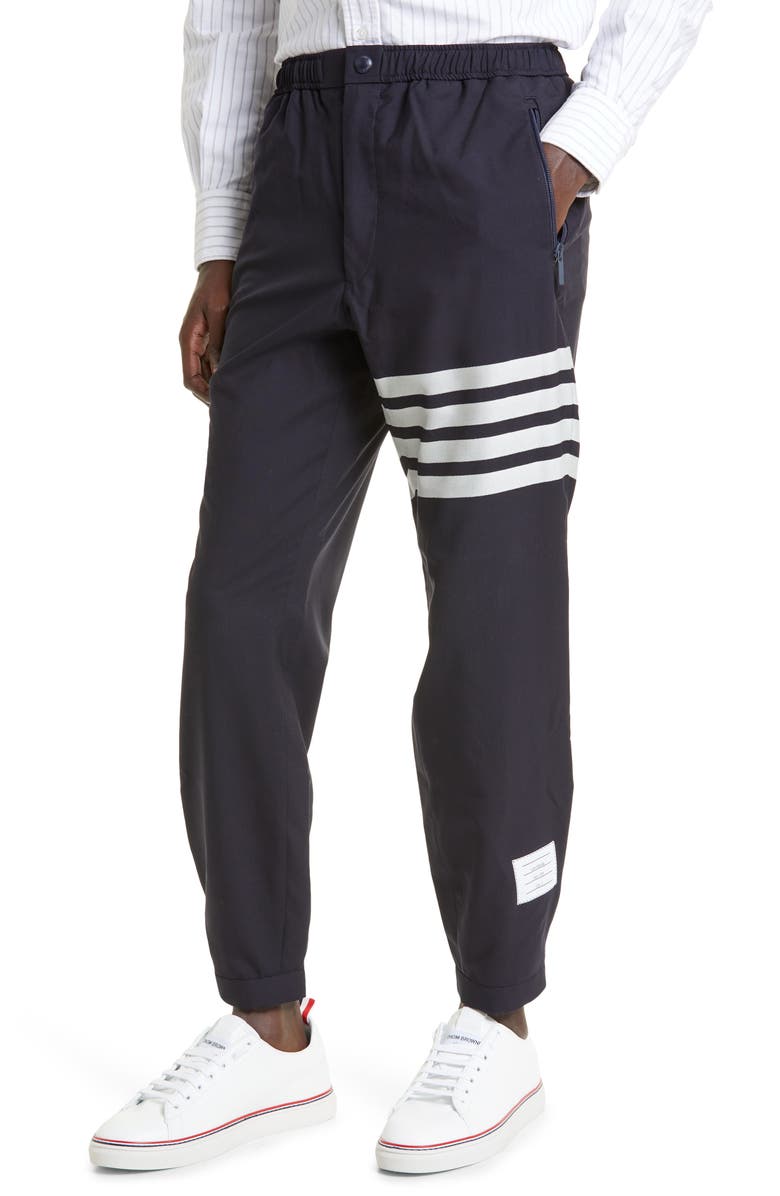 Thom Browne 4-Bar Wool Track Pants, Alternate, color, Navy