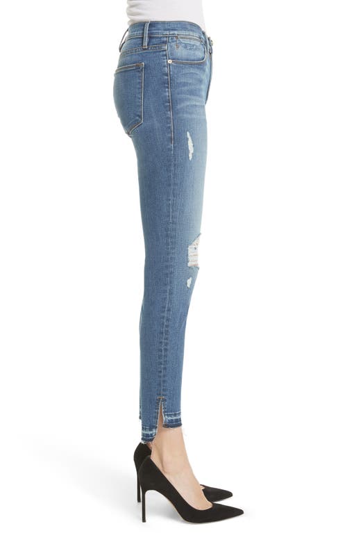Frame Le High Ripped Released Hem Skinny Jeans