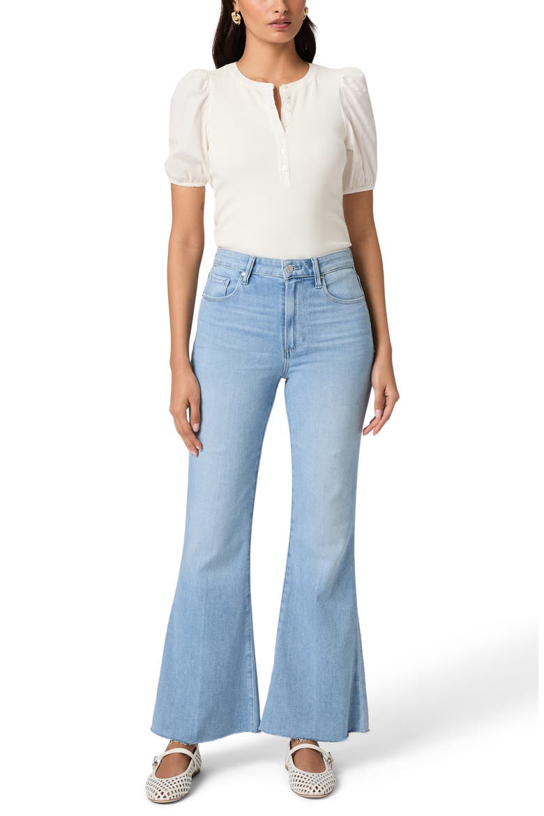 Marlow High Waist Skimmer Flare Jeans, Alternate, color, SANTORINI SKY