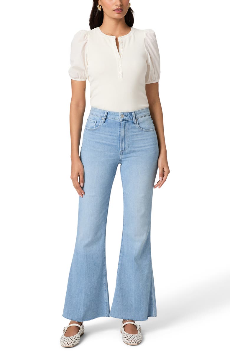 PAIGE Marlow High Waist Skimmer Flare Jeans, Alternate, color, Santorini Sky