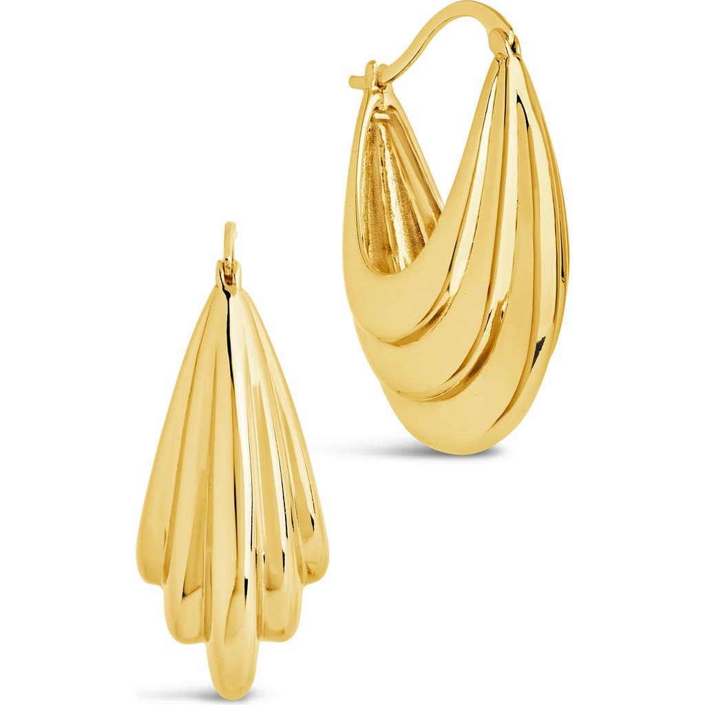 Sterling Forever Elodie Hoop Earrings In Gold