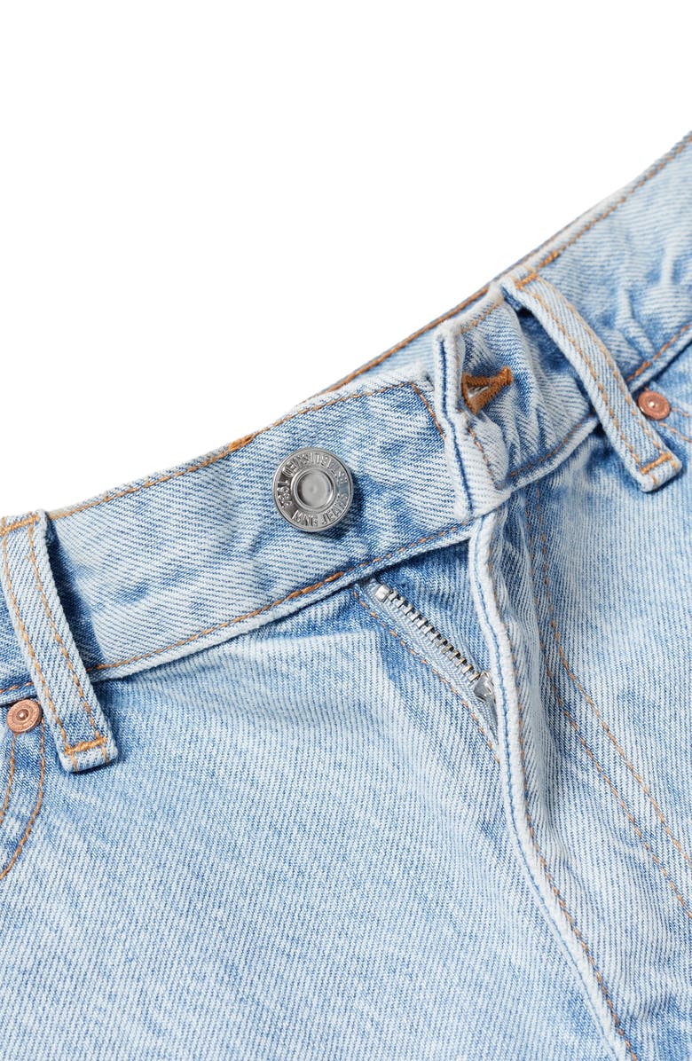 MANGO High Waist Jean Shorts, Alternate, color,