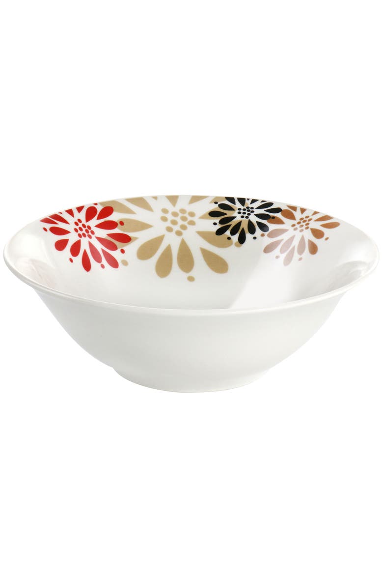 Blossom Ceramic 12 Piece Dinnerware Combo Set, Alternate, color, White