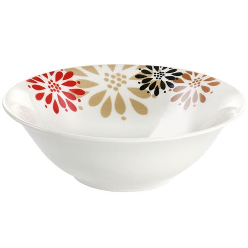 Gibson Everyday Everyday Osaka Blossom Fine Ceramic 12 Piece Dinnerware Combo Set In White