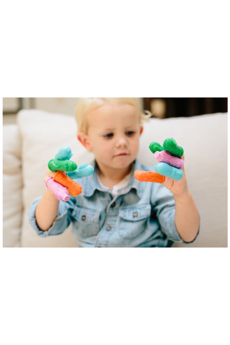 Book & Finger Puppet Toothbrush, Alternate, color, BLUE