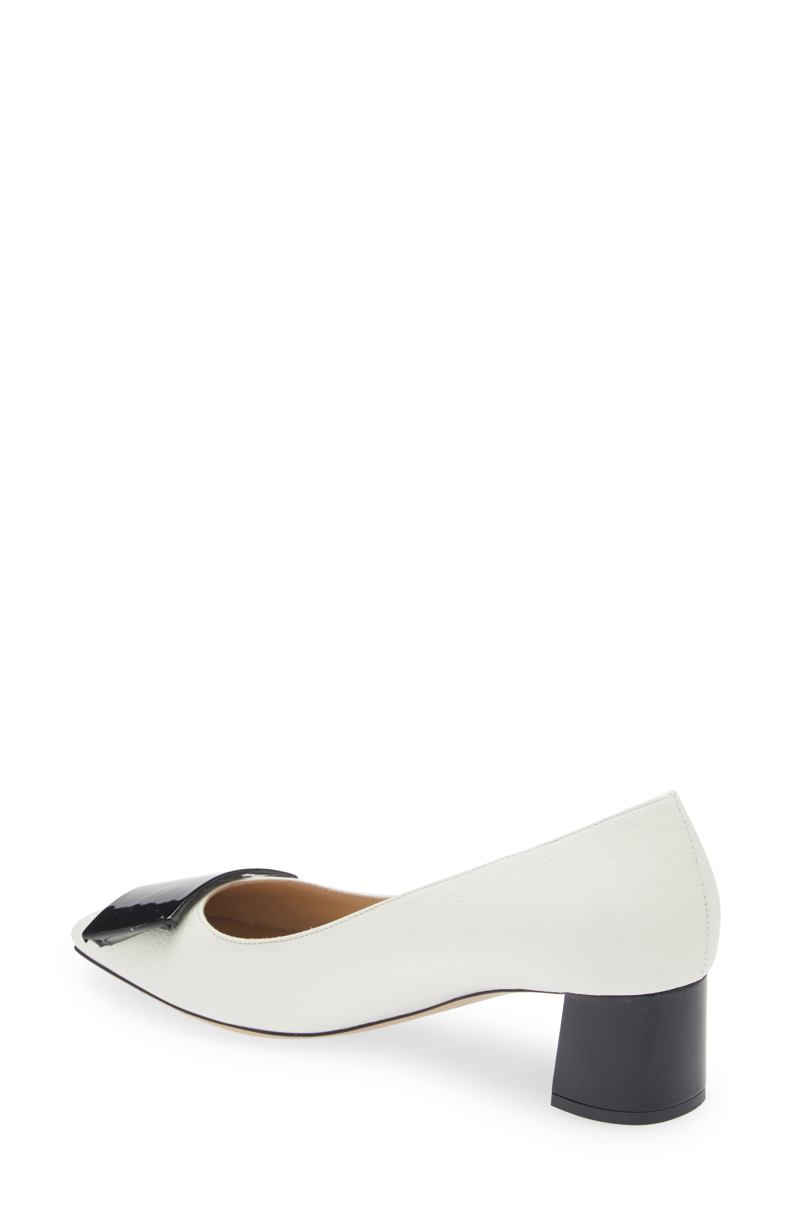 Sofia Square Toe Pump, Alternate, color, BLACK/ WHITE
