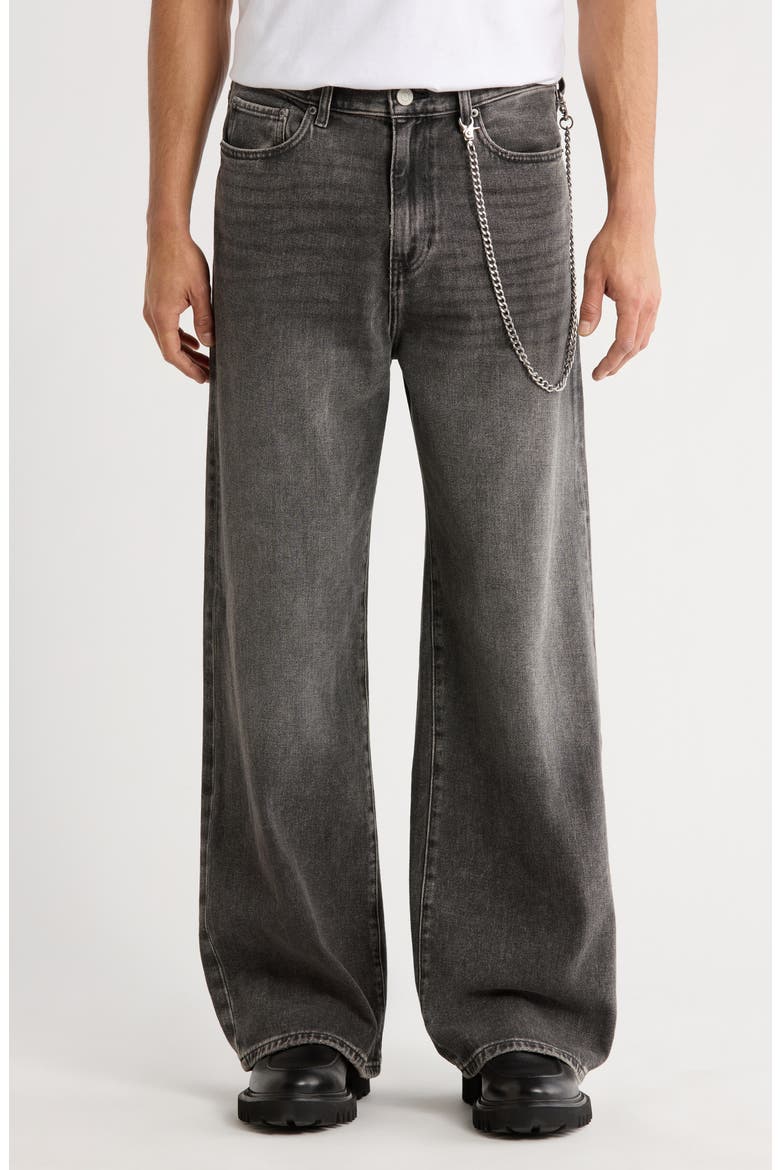 Sawyer Straight Leg Jeans, Main, color, GREY