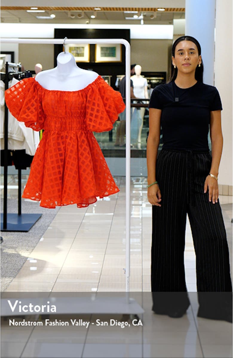 Philia Check Off the Shoulder Minidress, sales video thumbnail