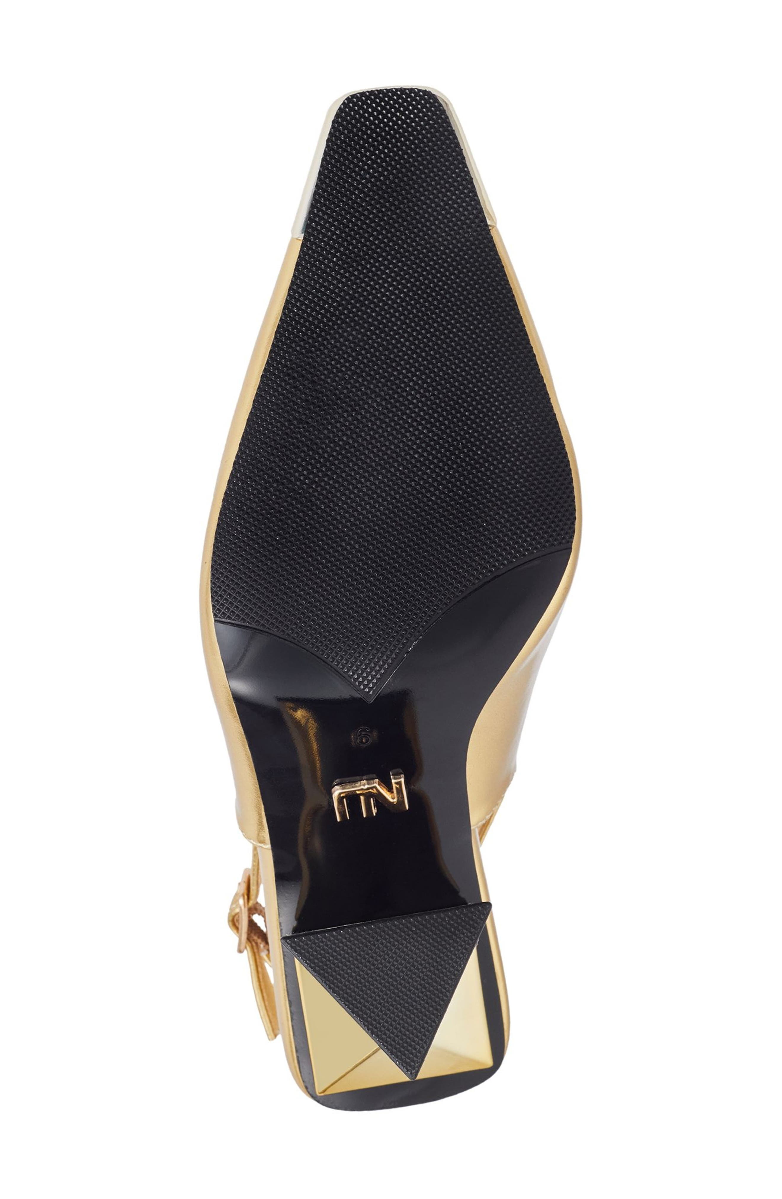 Jane Cap Toe Slingback Pump, Alternate, color, GOLD