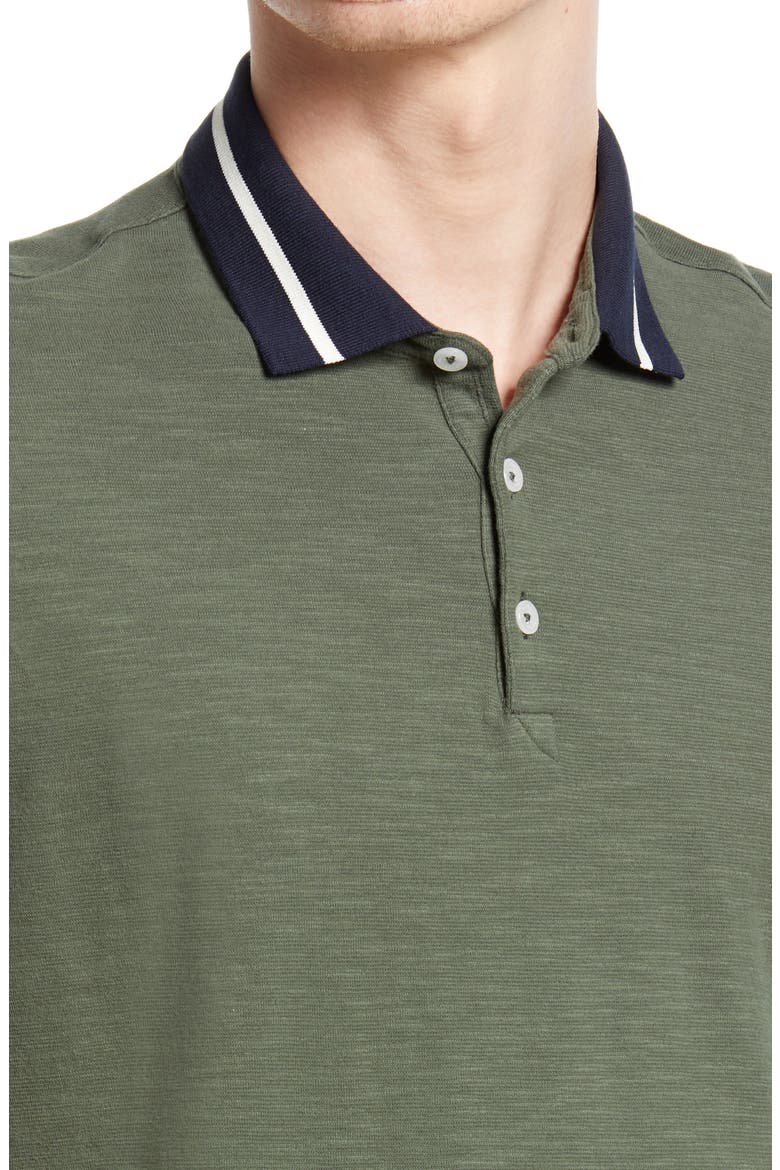 Match Point Tipped Slub Short Sleeve Polo, Alternate, color, CLOVER