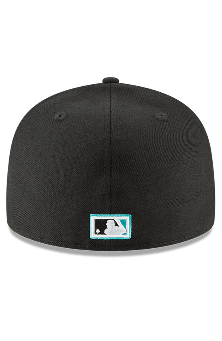 New Era Men's New Era Black Florida Marlins Cooperstown Collection Wool 59FIFTY Fitted Hat, Alternate, color, Black