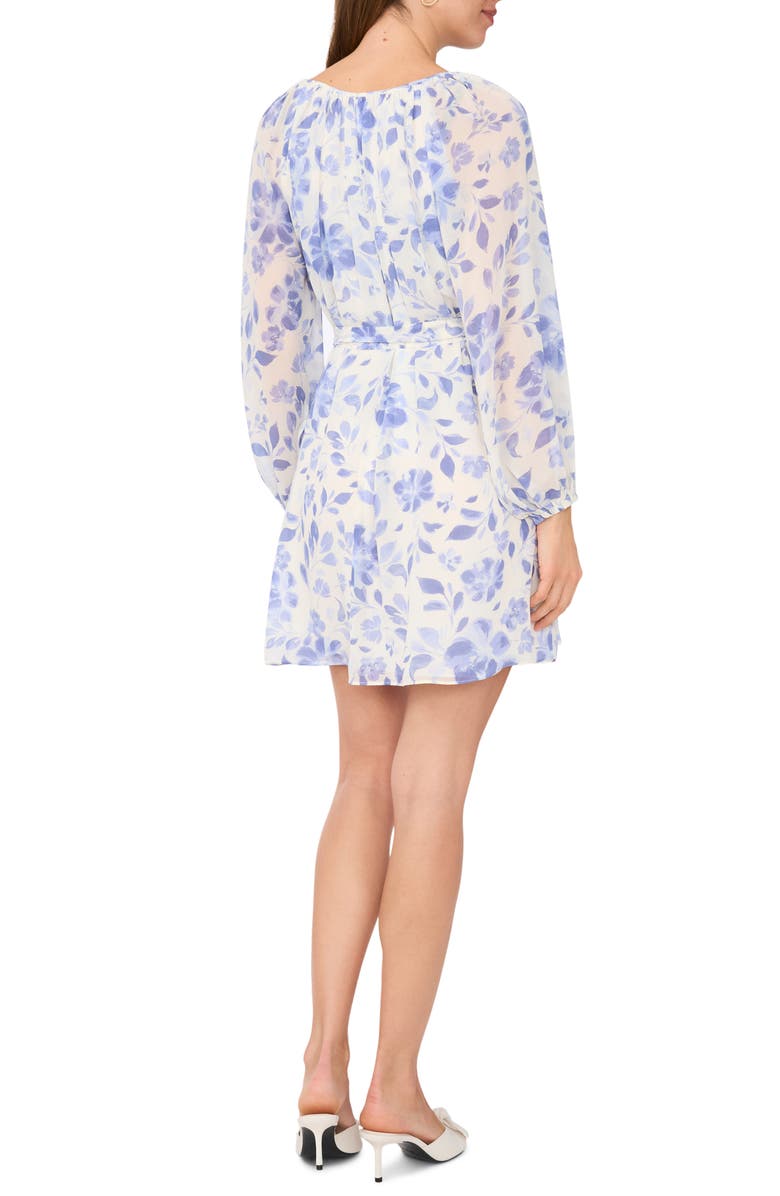 Parker Floral Balloon Sleeve Shift Minidress, Alternate, color, New Ivory
