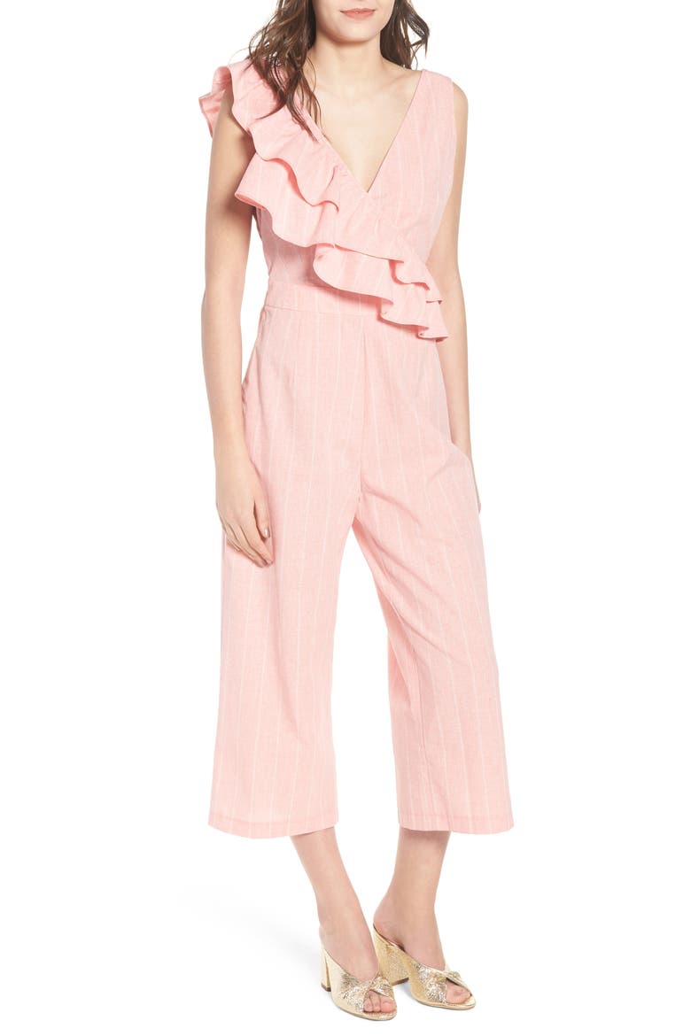 Frill Shoulder Stripe Jumpsuit video