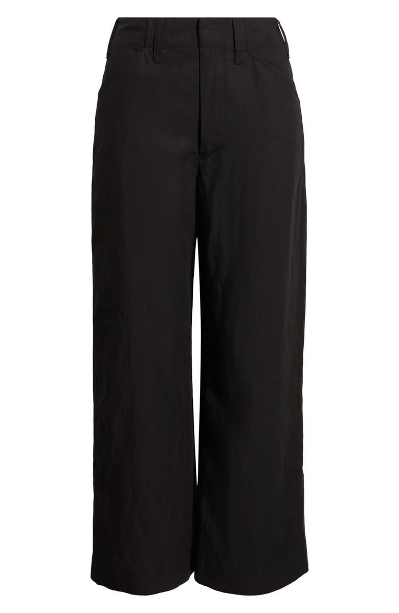 rag & bone Allison Ankle Wide Leg Pants, Alternate, color, Black