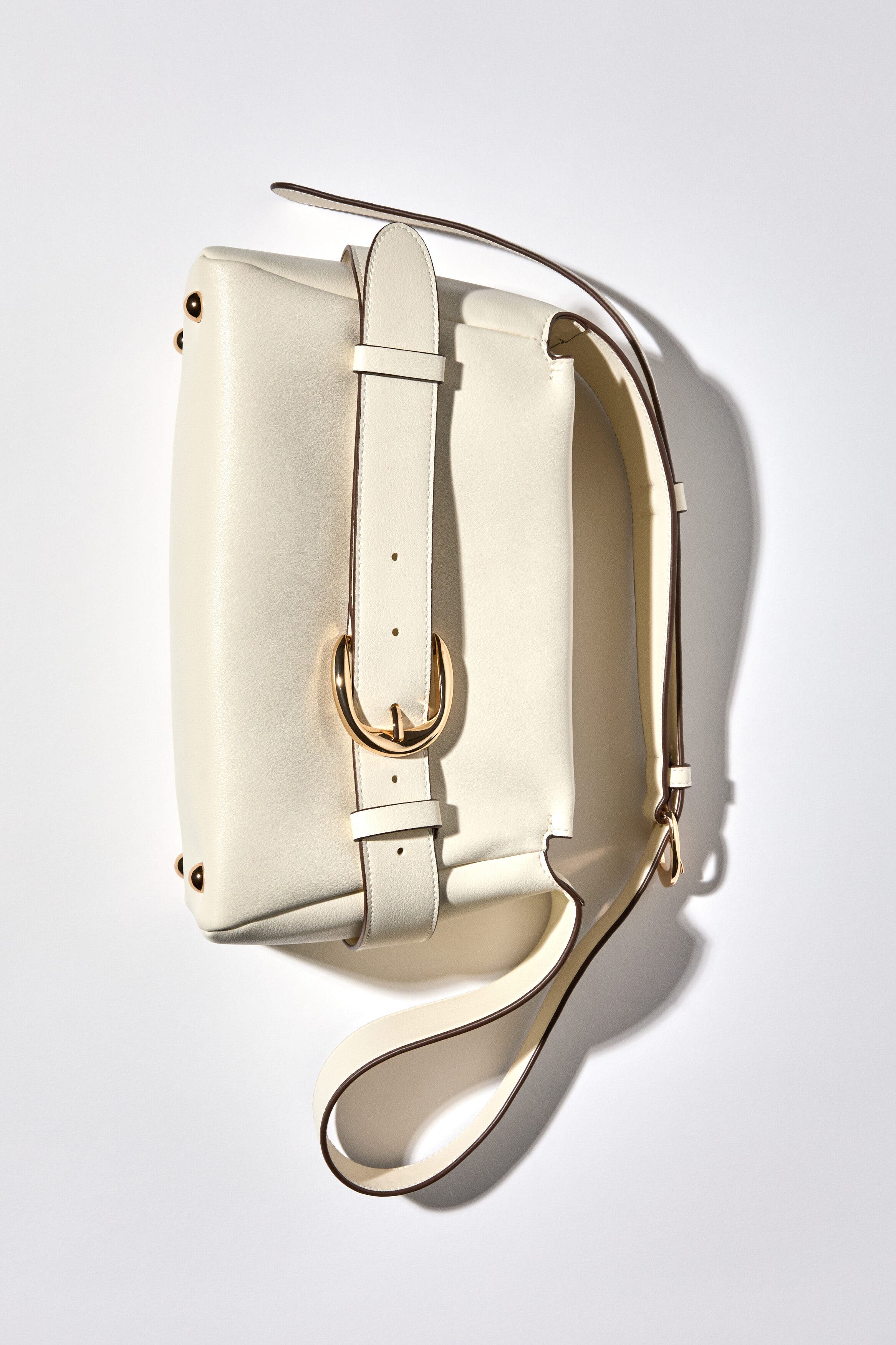 Strap-detail Crossbody Bag, Alternate, color, Cream