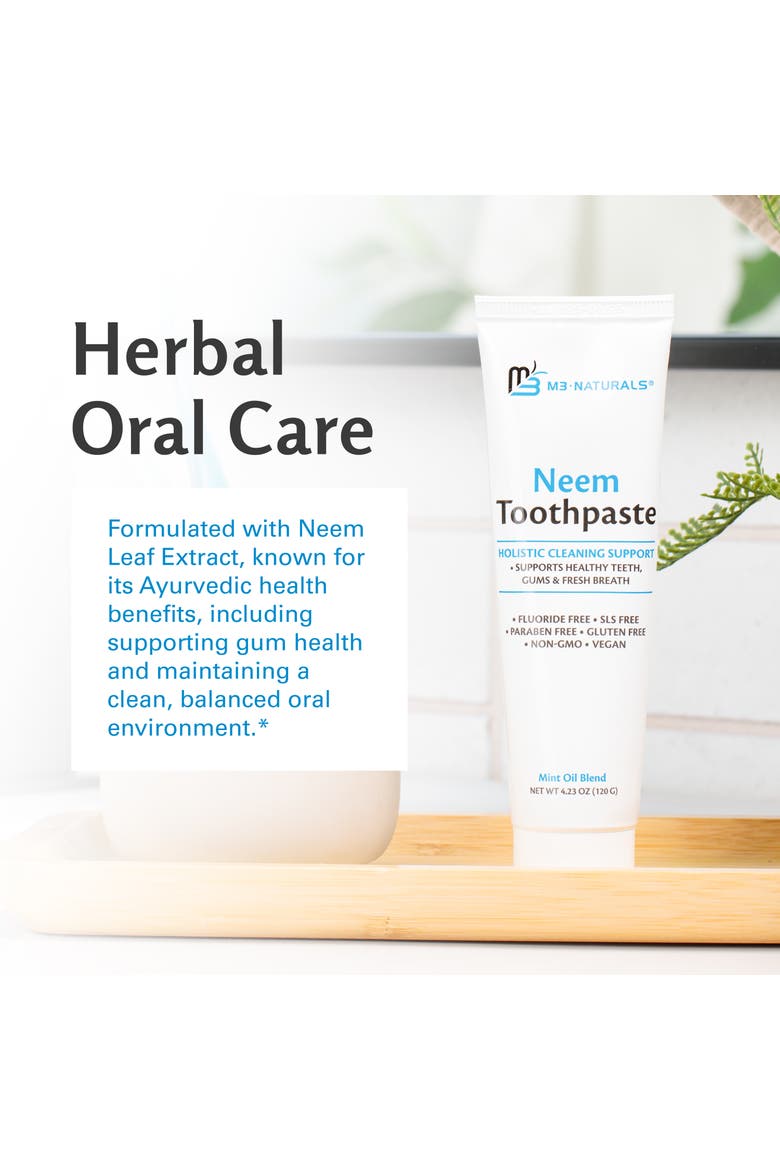 Fluoride-Free Neem Herbal Toothpaste, Mint, 4.23 oz, Alternate, color, 1 Pack