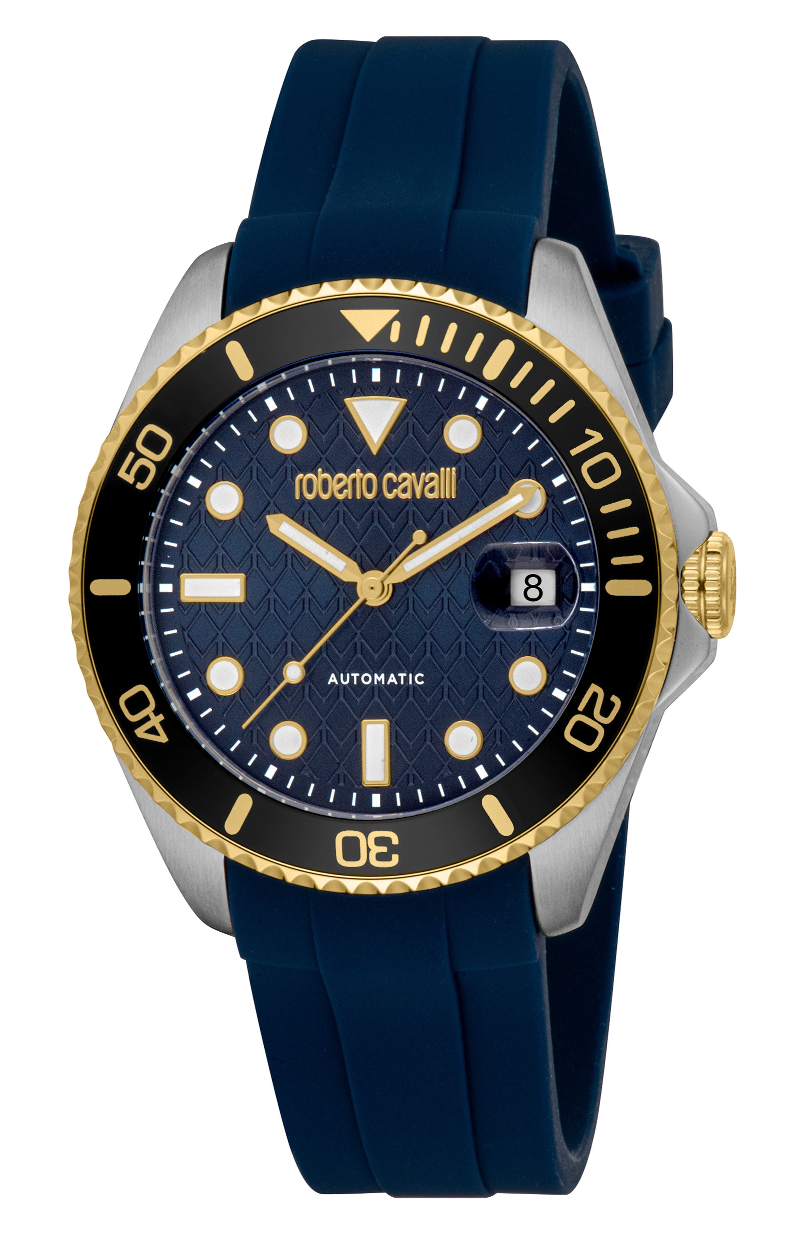Vigore Automatic Silicone Strap Watch, 40mm