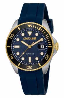 Vigore Automatic Silicone Strap Watch, 40mm