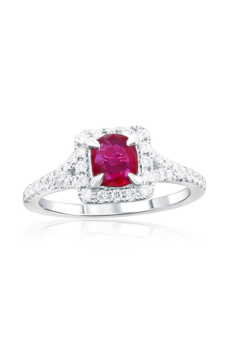 14K Gold Ruby & Diamond Ring, Main, color, Red