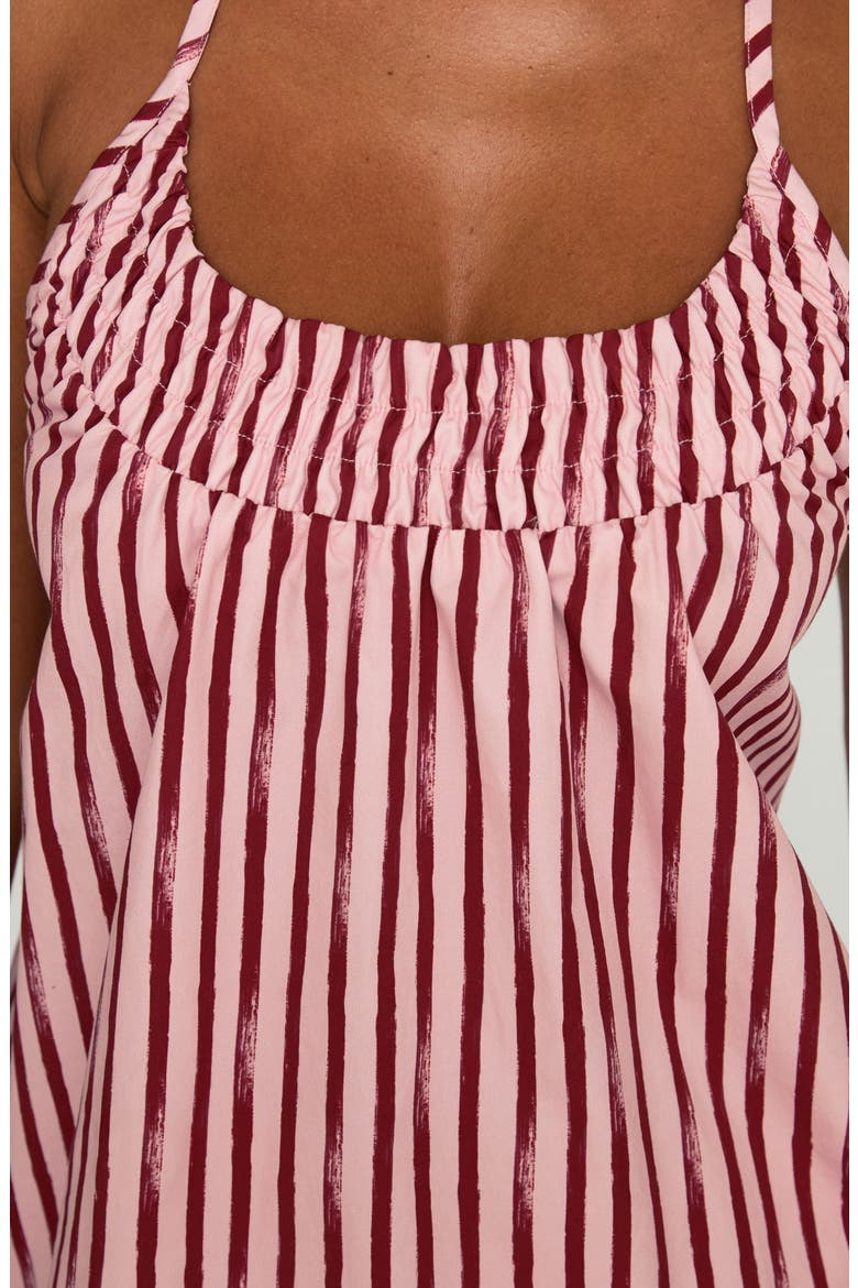 Your Everything Stripe Organic Cotton Halter Top, Alternate, color, PINK STRIPE