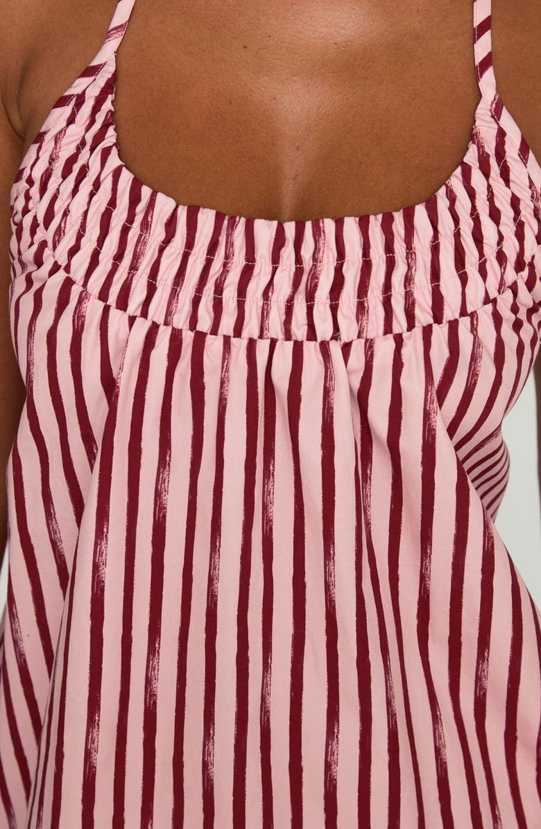Princess Polly Your Everything Stripe Organic Cotton Halter Top, Alternate, color, Pink Stripe