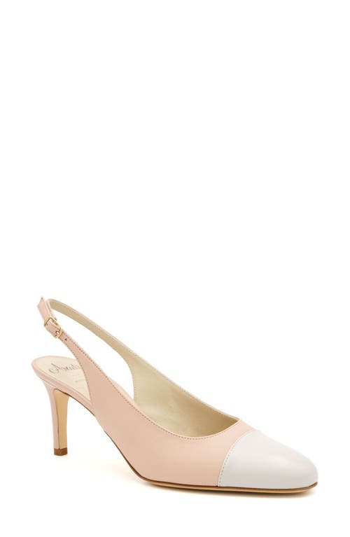Amalfi By Rangoni Lauretta Slingback Cap Toe Pump In Nude Parmasoft/gray