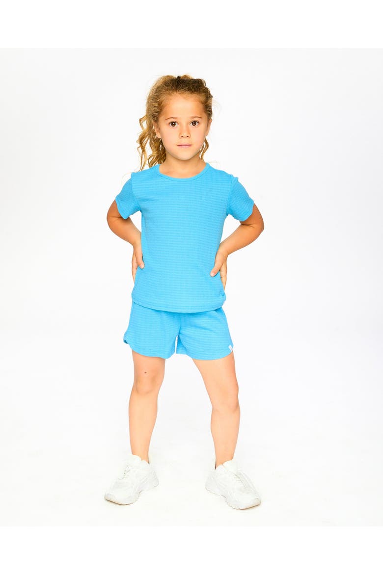 Relaxed Straight Fit Crinkle Jersey Short Sleeve T-Shirt, Alternate, color, Blue