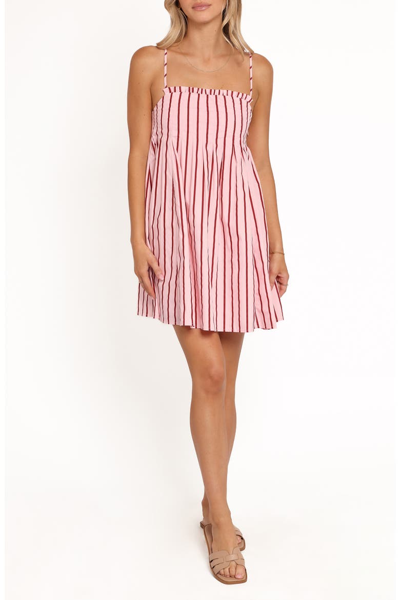 Cole Striped Minidress, Main, color, PINK STRIPE