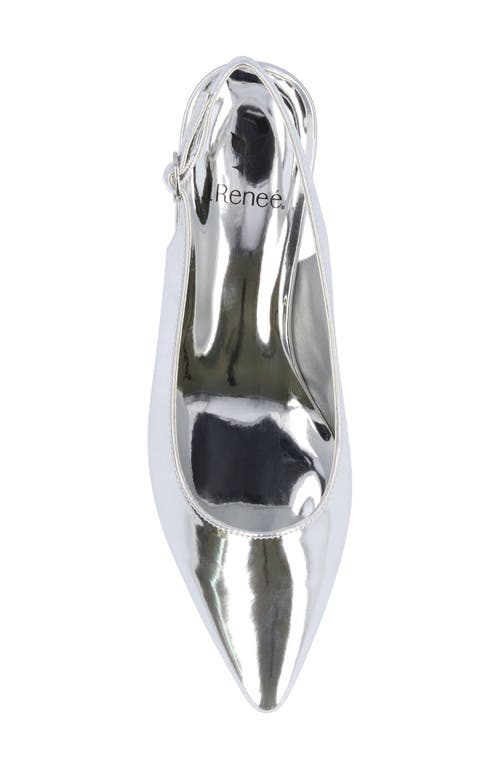 J. Reneé Ferryanne Pointed Toe Slingback Pump In Silver