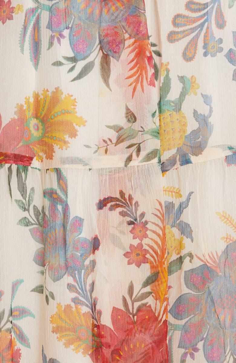 Zimmermann Ginger Floral Print Silk Twill Cover-Up Dress, Alternate, color, 