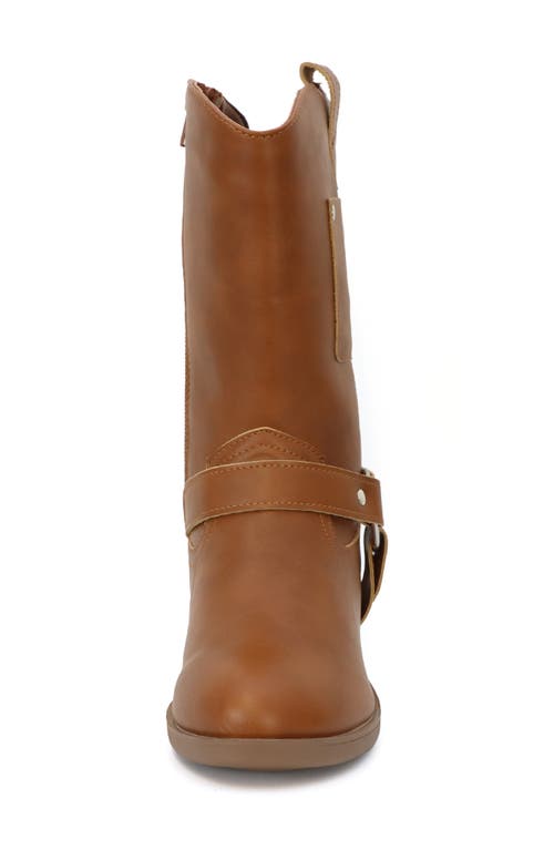 Yoki Kids' Pocket Cowboy Western Boot In Brown