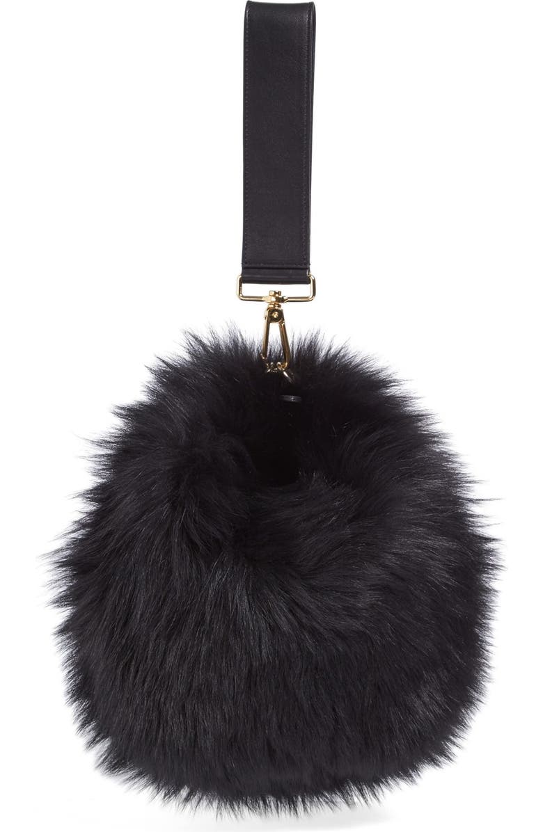 Simone Rocha Genuine Shearling Puff Clutch, Alternate, color,