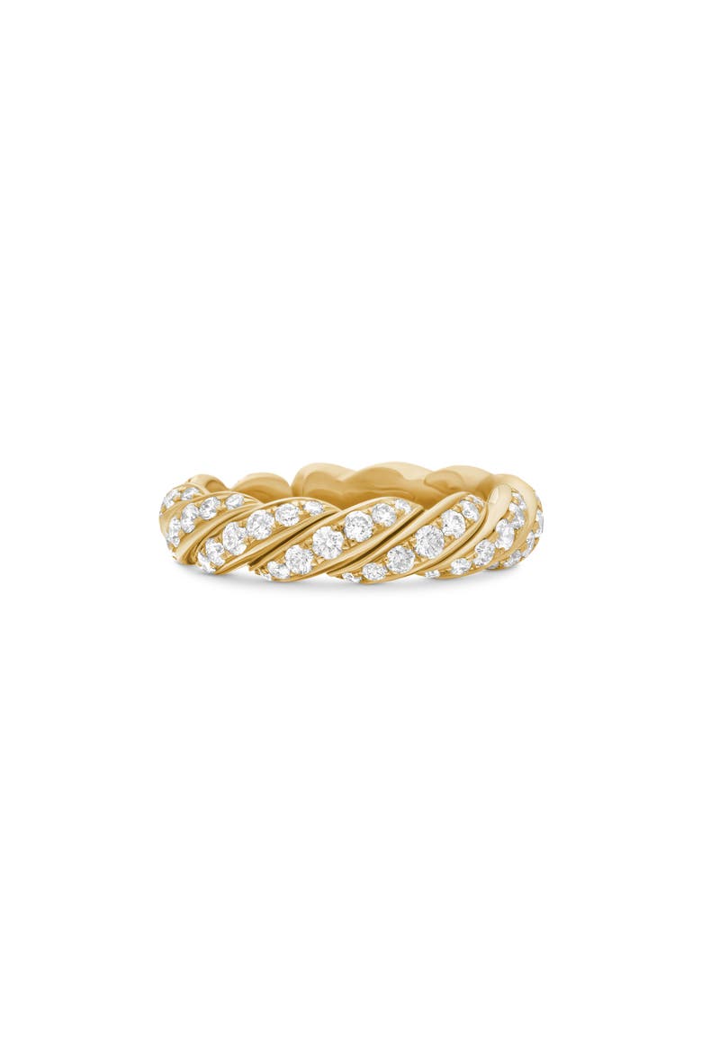 Pavéflex Band Ring in 18K Gold with Diamonds, Main, color, GOLD/ DIAMOND