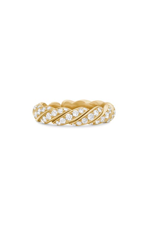 Pavéflex Band Ring in 18K Gold with Diamonds