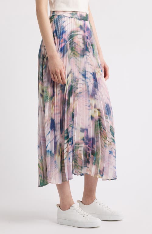 Hugo Boss Boss Orange Vlissole Pleated Midi Skirt In Multi