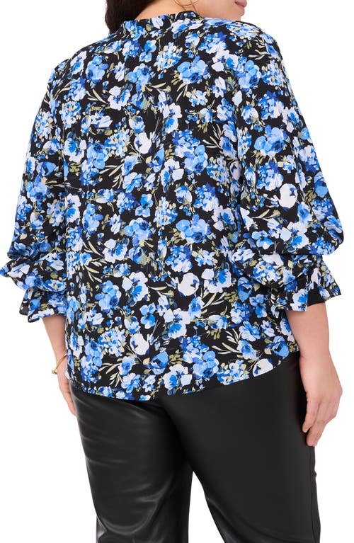 Vince Camuto Floral Shirred Cuff Shirt