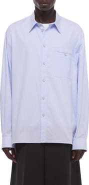 Helmut Lang Relaxed Fit Stripe Button-Up Shirt