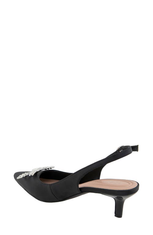Bcbg Donna Slingback Pointed Toe Kitten Heel Pump In Black