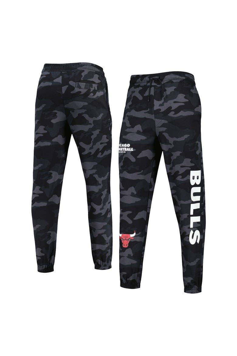 Men's New Era Black/Camo Chicago Bulls Tonal Joggers, Main, color, Black
