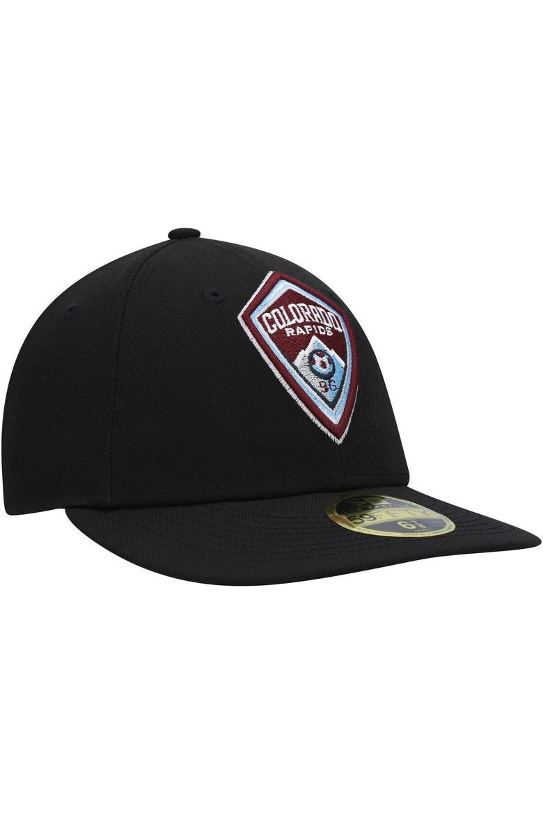 Men's New Era Black Colorado Rapids Primary Logo Low Profile 59FIFTY Fitted Hat, Alternate, color, Black