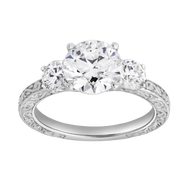 LuvMyJewelry Ismere 14K Gold 2.65 Ct Round Lab Grown Diamond Engagement Ring
