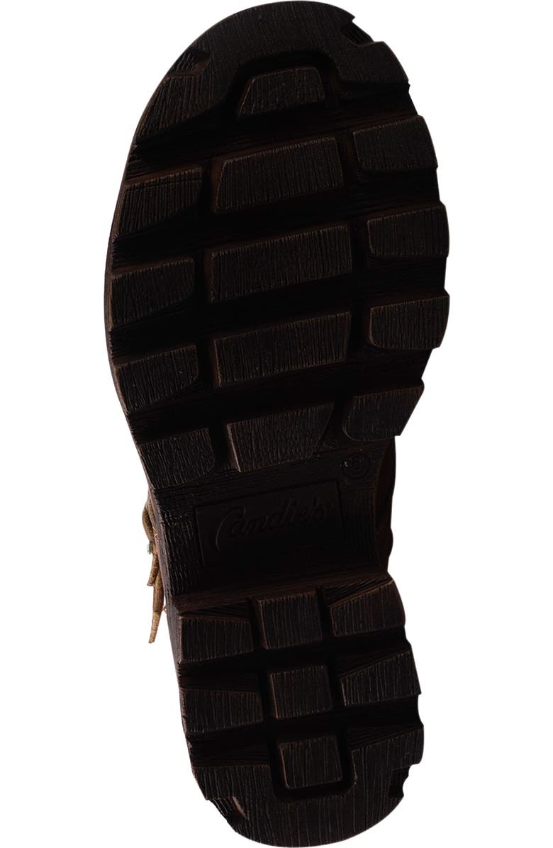 Candie's Stanza Lug Sole Moto Bootie, Alternate, color, Tan Leather